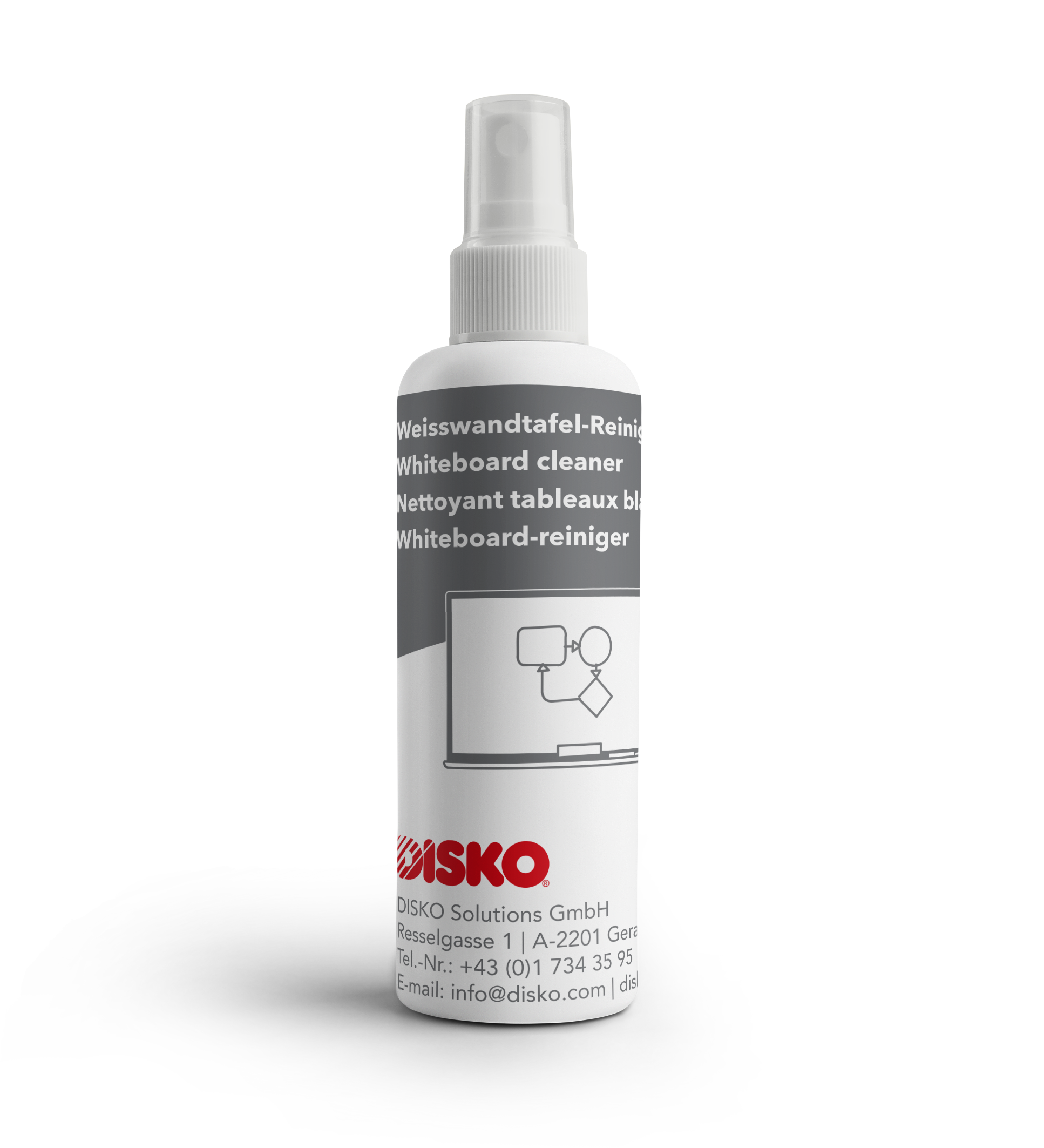Whiteboardcleaner (also for interactive whiteboards) with orange peel oil (no. 1665)
