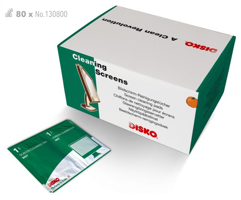 Bildschirmreinigungstücher mit Orangenöl, reinigen streifenfrei ohne Nachtrocknung (ArtNr. 1308*)